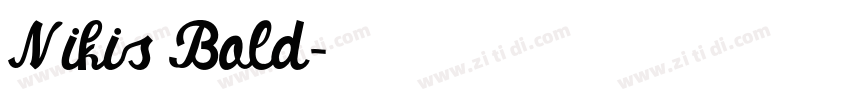 Nikis Bold字体转换